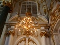 Gold Chandelier under the palace Saint Peterburg