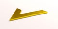 Gold Check Mark. 3D Render Illustration