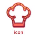 Gold Chef hat icon isolated on white background. Cooking symbol. Cooks hat. Vector Royalty Free Stock Photo