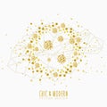 Gold Chic Background Vector Design Element