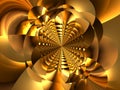 Gold Chic Concentric Flower Background