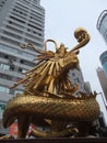 Gold chinese dragon