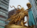 Gold chinese dragon