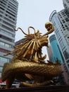 Gold chinese dragon
