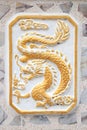 Gold chinese dragon decoration