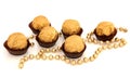 Gold Chocolate Balls Royalty Free Stock Photo