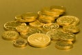 Gold Chocolate Coins Royalty Free Stock Photo