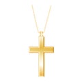 Gold Christian Cross and Chain