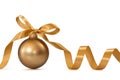 Gold Christmas ball Royalty Free Stock Photo