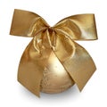 Gold Christmas ball Royalty Free Stock Photo