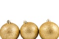 Gold christmas ball isolated on white background