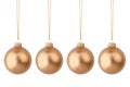 Gold Christmas balls Royalty Free Stock Photo