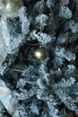 Gold christmas balls on a tree Royalty Free Stock Photo