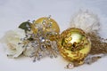 Gold Christmas Decorations Royalty Free Stock Photo