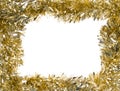 Gold Christmas garland, rectangular frame
