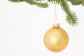 Gold Christmas Ornament Royalty Free Stock Photo