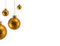 Gold Christmas Ornaments Royalty Free Stock Photo