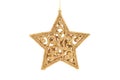 Gold Christmas star Royalty Free Stock Photo