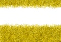 Gold christmas tinsel texture background Royalty Free Stock Photo