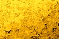 Gold chromium liquid background, circle bubble particle backdrop