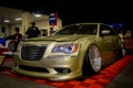 Gold Chrysler 300C with some modification in Indonesia Custom Show Royalty Free Stock Photo