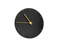 Gold Clock icon isolated 10:45 o clock quarter to eleven on black icon background.