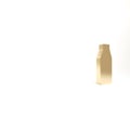 Gold Closed glass bottle with milk icon isolated on white background. 3d illustration 3D render Royalty Free Stock Photo