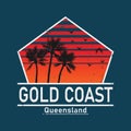 gold coast australia t-shirt surfing sport design