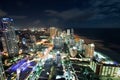 Gold coast city at night Royalty Free Stock Photo