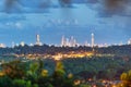 Gold Coast City Skyline at Night Royalty Free Stock Photo