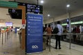 Passengers security check in Gold Coast Airport in Queensland Australia