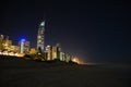 Gold Coast at night Royalty Free Stock Photo