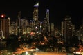 Gold Coast at Night Royalty Free Stock Photo