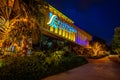 Gold Coast, QLD, Australia - Kurrawa Surf Club illuminated at night Royalty Free Stock Photo