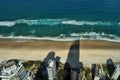 Gold Coast, QueAn amazing view on Surfers Paradise beach and best part of Gold Coast city from the highest bulding Q1 Tower Royalty Free Stock Photo