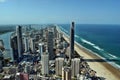 Gold Coast, QueAn amazing view on Surfers Paradise beach and best part of Gold Coast city from the highest bulding Q1 Tower Royalty Free Stock Photo