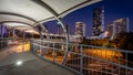 Gold Coast, Queensland, Australia - Broadbeach skyline a seen from the overpass Royalty Free Stock Photo