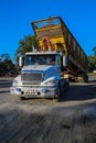 Transport industry hooklift detachable bin tipper technology Royalty Free Stock Photo