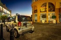 Gold Coast, Queensland, Australia - Shiny silver Smart Fortwo car with a fake winding key at the back