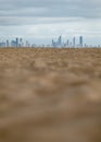 The Gold Coast Skyline in Australia from the Beach Royalty Free Stock Photo