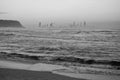 The Gold Coast Skyline Australia in Black and White Royalty Free Stock Photo