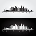 Gold Coast skyline and landmarks silhouette