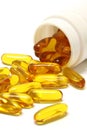 Gold cod liver fish oil Royalty Free Stock Photo