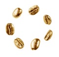 Gold coffee beans