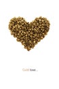 Gold coffee heart