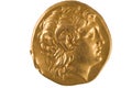 Gold coin of ancient Greece. Royalty Free Stock Photo