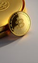 Gold coin with crypto logo