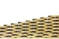 Gold Coin Frame Border in a Stacked Pattern Royalty Free Stock Photo
