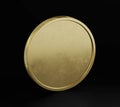 Gold Coin, Front View, Mockup Template, Banking Concept, Cryptocurrency, 3d Rendered isolated on Dark background Royalty Free Stock Photo