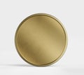Gold Coin, Front View, Mockup Template, Banking Concept, Cryptocurrency, 3d Rendered isolated on Light background Royalty Free Stock Photo